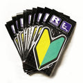 JDM New Driver Badge R Built Air Freshener 10 Pack